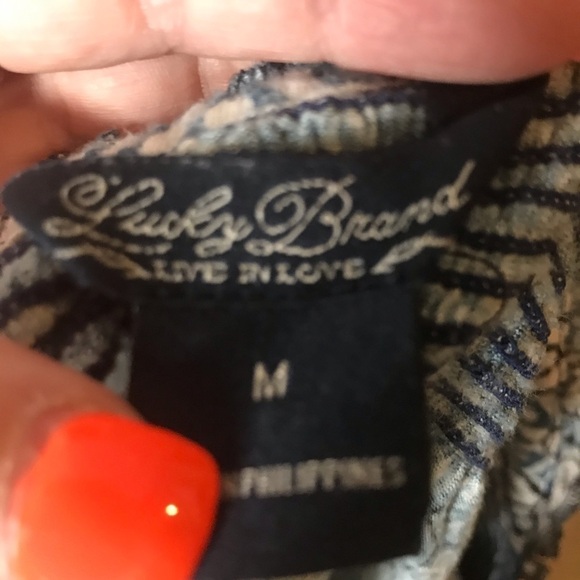 Lucky Brand Blue Patterned Top - Picture 5 of 5